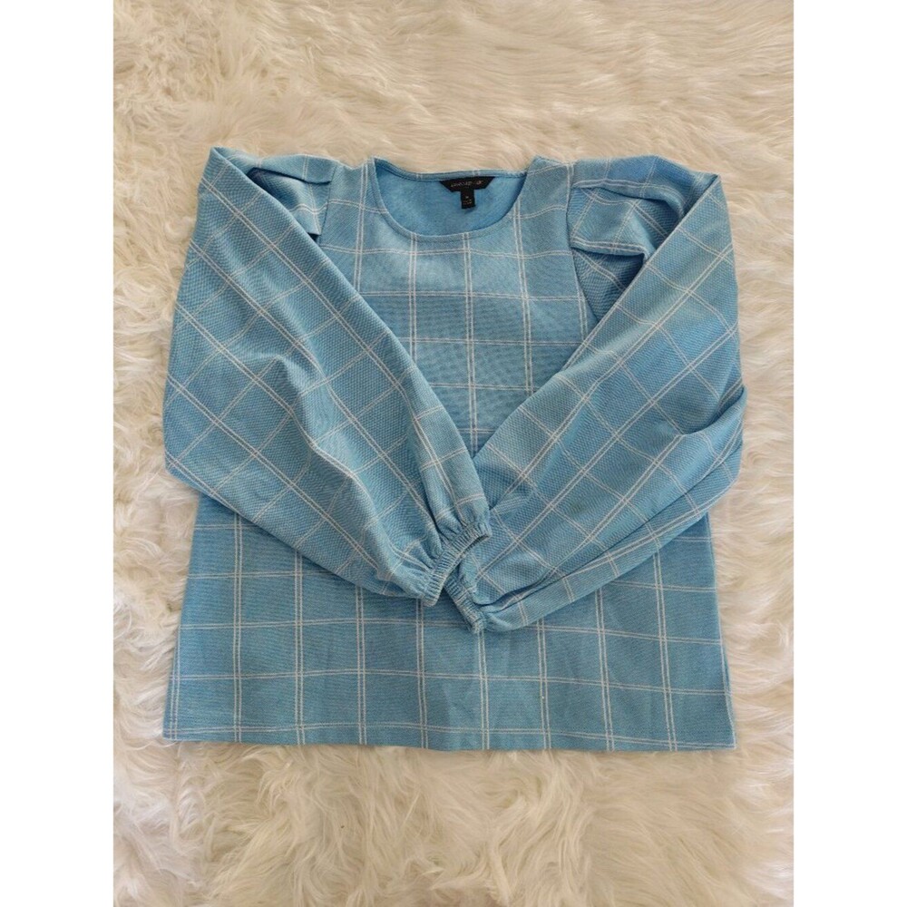 Banana Republic Blue Puffed Long Sleeved Top, Size Small